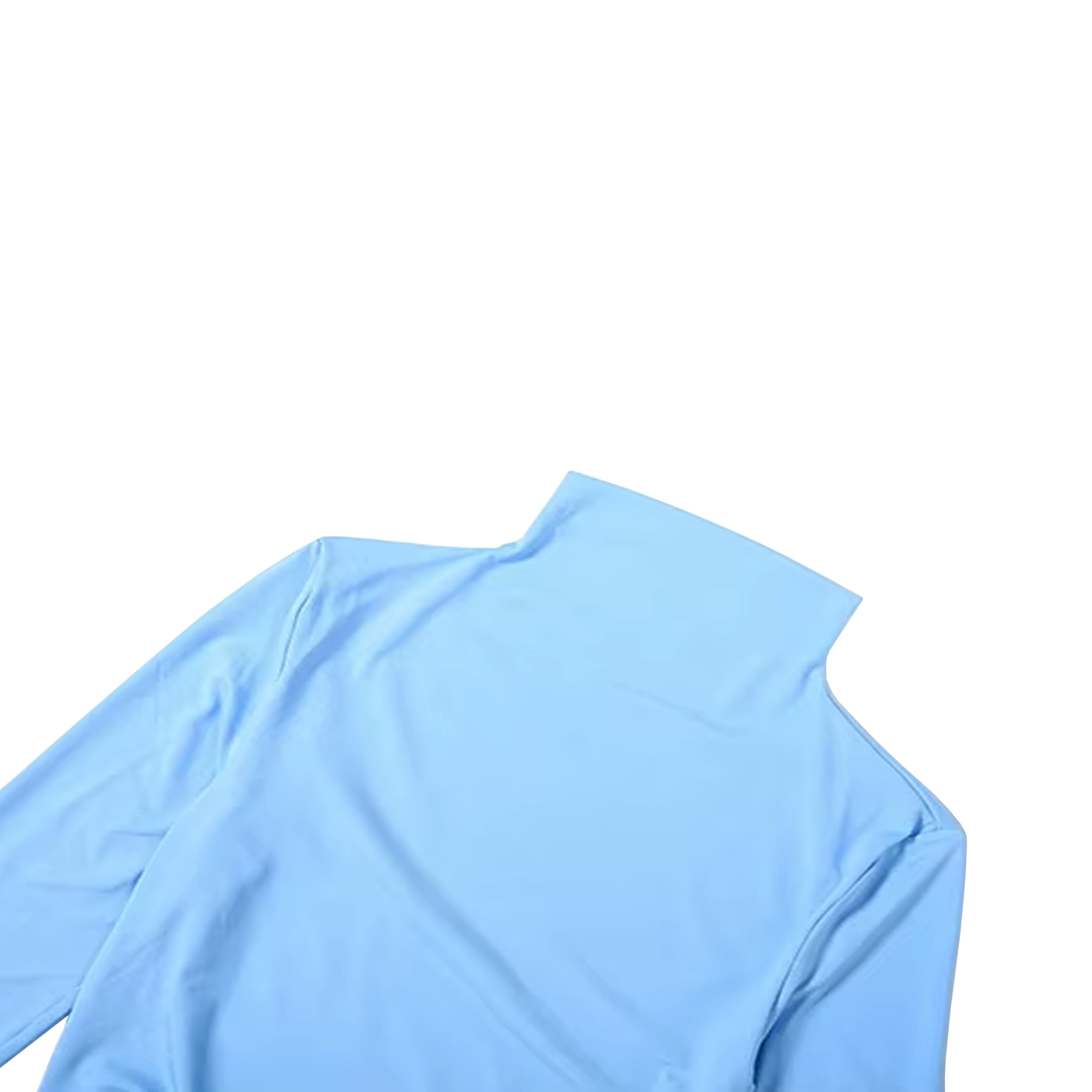 BABY BLUE LONG DRESS WITH FRONT DETAIL