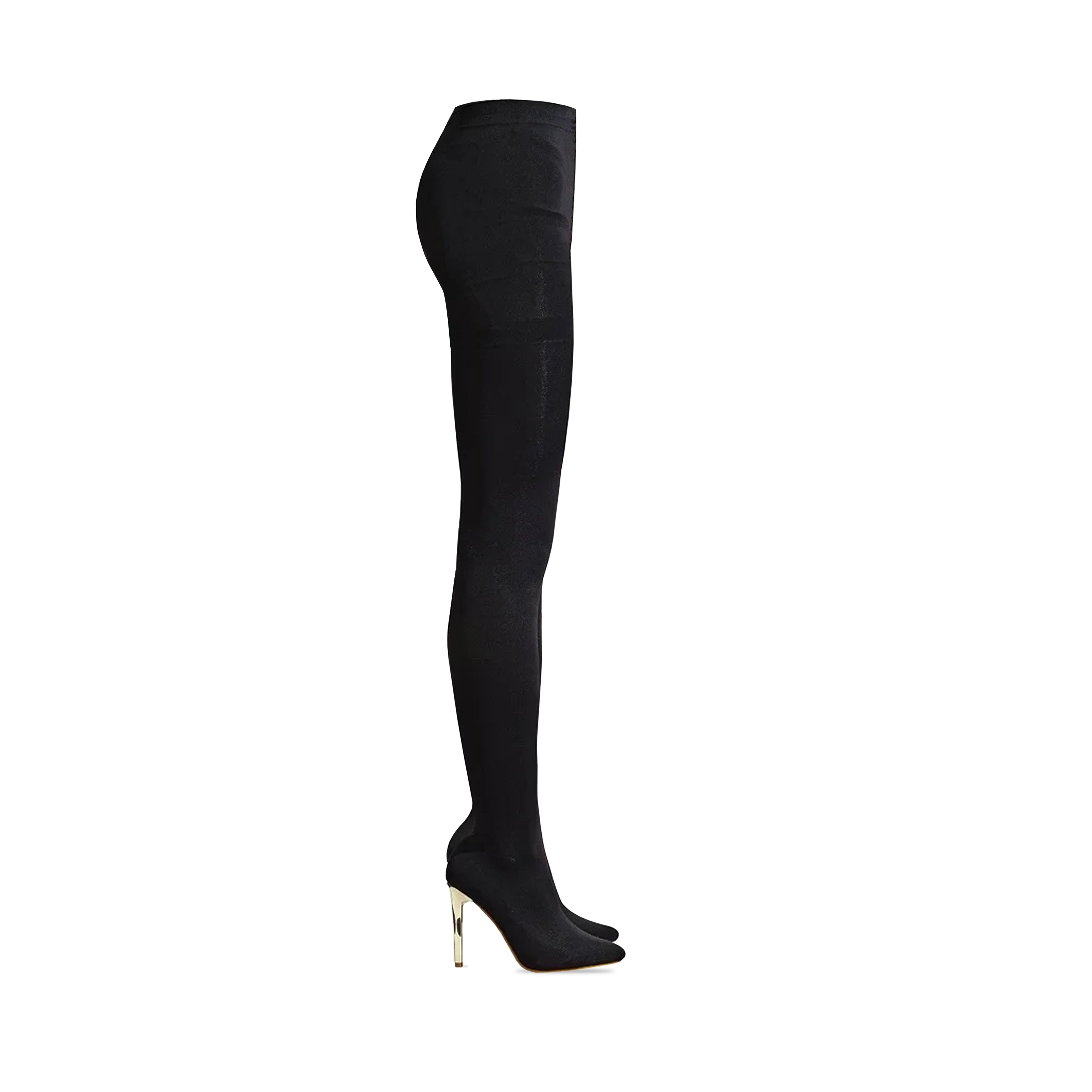 BLACK TIGHTS STILETTO SHOES