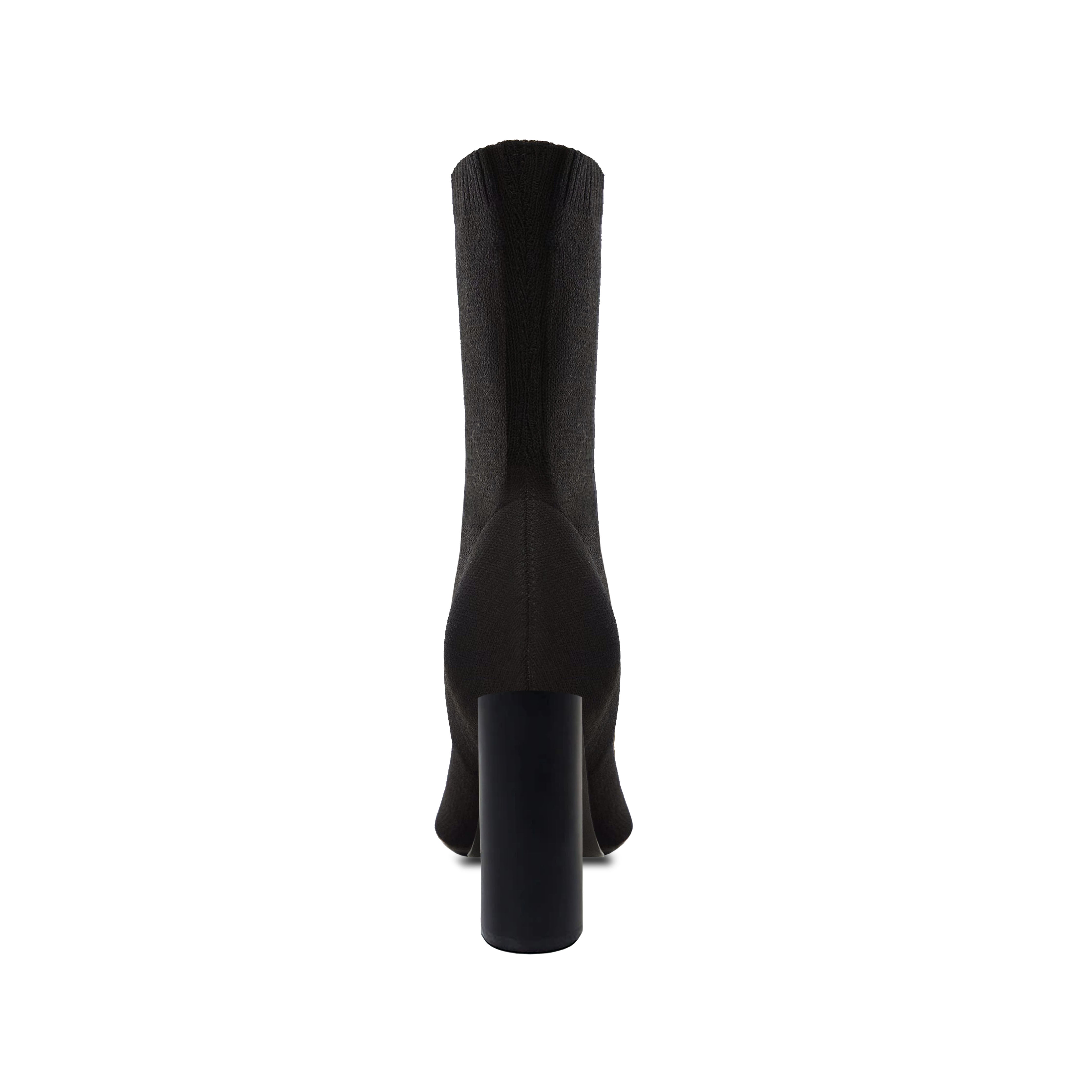 BLACK SOCK BLOCK HEEL BOOTIE