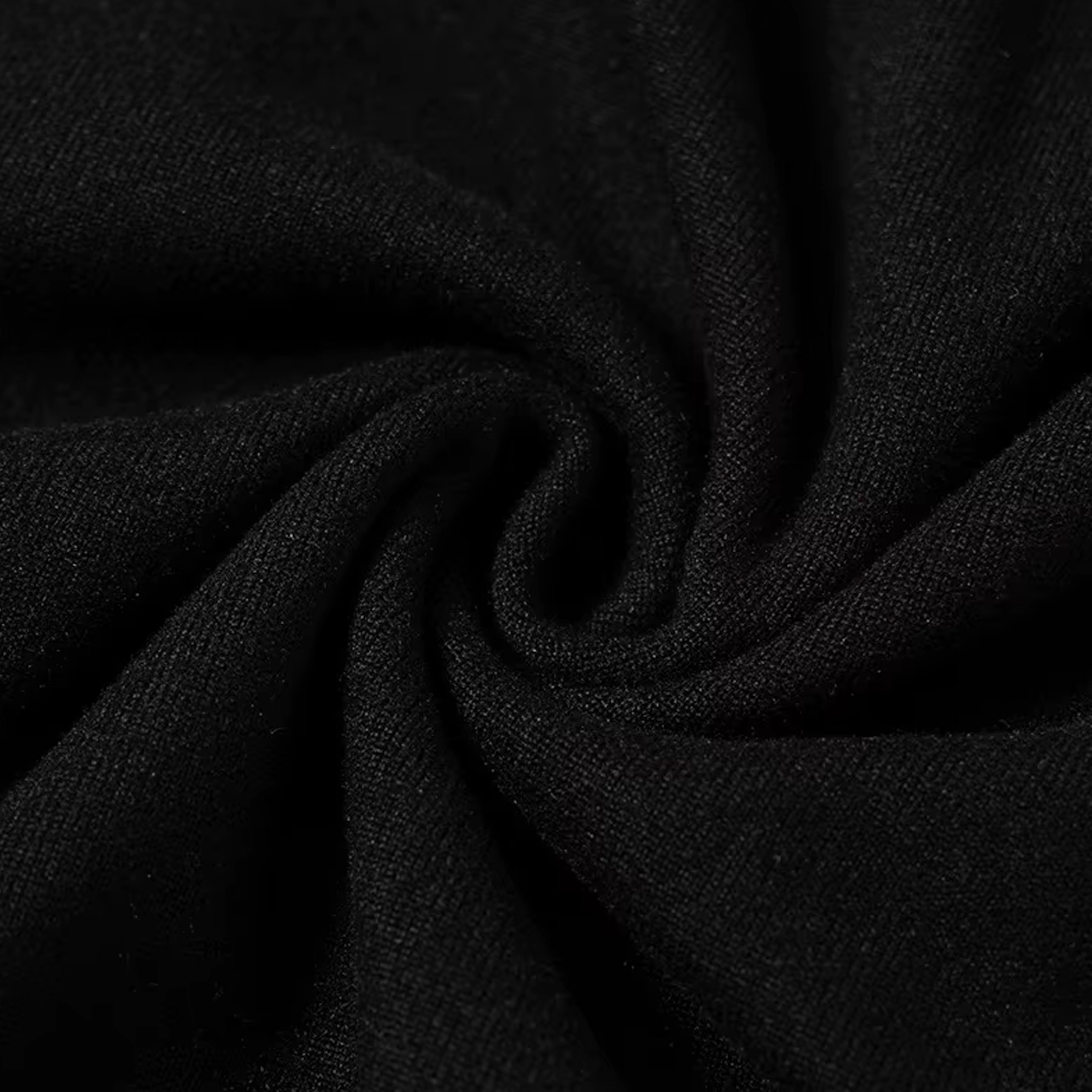 BLACK LONG DRESS WITH ROLL NECK