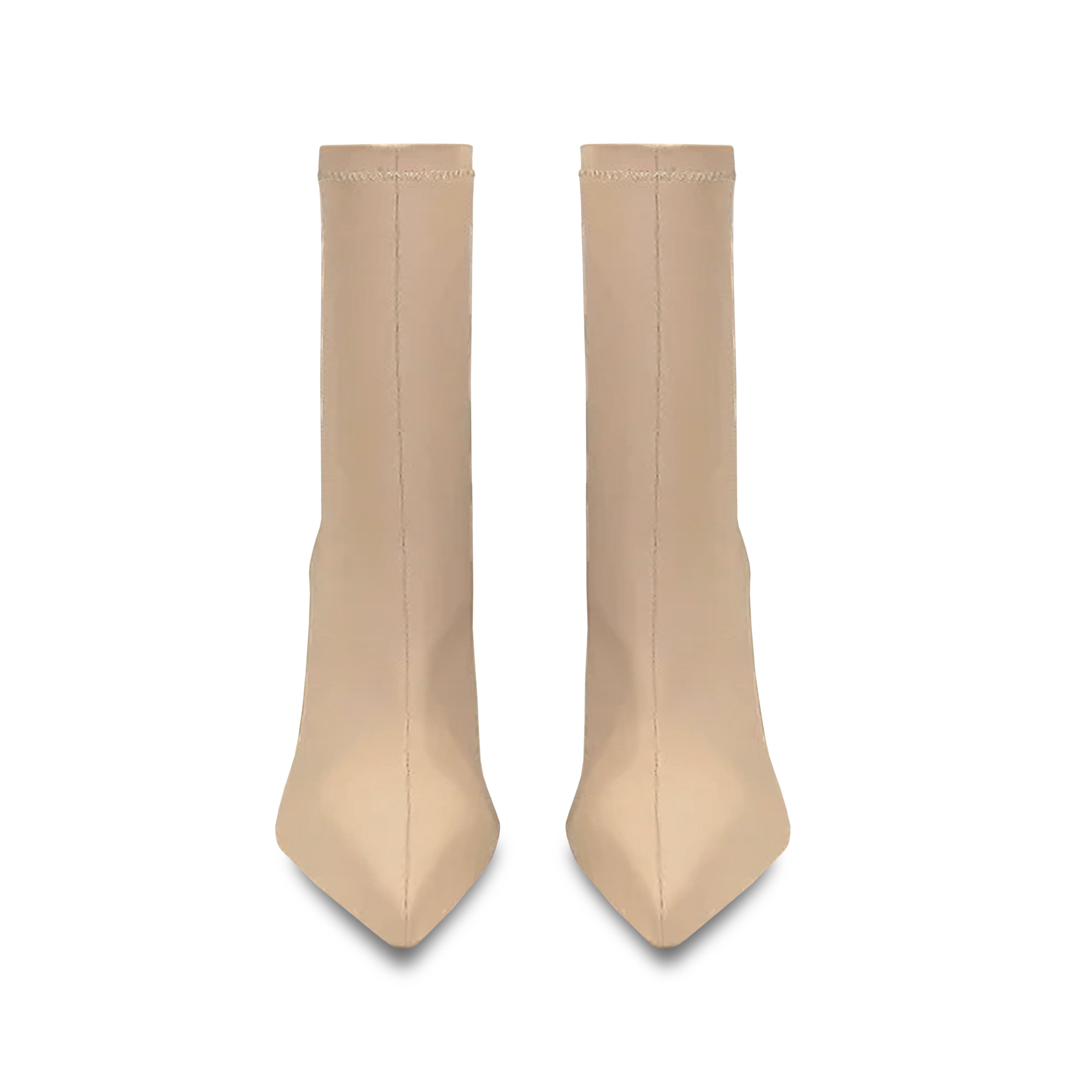 TAN SOCK STILETTO BOOTIE